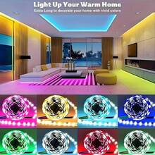 GHUSTAR RGB LED Strip Lights With 44-Key Remote Control, Adjustable Color & Brightness, Cuttable Length, Easy Installation, Suitable For Home Decor, Holiday Ambience, Party Decoration, Accent Wall, Halloween, And Makes A Great Gift - RGB - View 6