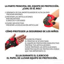 Casco Niños Protección Kit Rodilleras Muñequeras Coderas - Negro - Ver 5