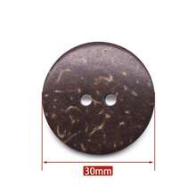 30入/包 新款 10mm/11mm/12mm/15mm/18mm/20mm/25mm 天然色椰子縫製鈕扣 2孔鈕扣 衣物剪貼簿縫製配件 DIY - 30 pcs - 查看 15