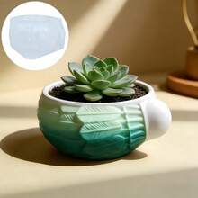 SUPWANPENG 1pc Resin Silicone Mold Feather Texture Single Handle Round Pot Shape DIY Handmade Casting Mold For Flower Pot, Pen Holder, Candle Holder, Key Storage Box, Compatible With Resin, Plaster, Clay, Cement, Concrete, Desktop Succulent Green Plant Decor Ornament Mold, Perfect For Home Decor, Valentine's Day, Mother's Day, Father's Day, Christmas Gift Handmade Mold - No BW265 Mold - View 6
