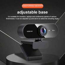 1080P HD USB Powered Network Camera With Auto Focus Macro Lens, 360° Rotatable, Plug And Play, Suitable For Computer And Smart TV, Applicable For Online Courses, Meetings And Live Streaming - Black - View 6