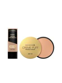 Max Factor [حزمة] كريم أساس الأداء المستدام 105 بيج ناعم 35 مل + بودرة كريم بوف مضغوطة 81 عادلة حقاً 14 جرام - 105 بيج ناعم + 81 فاتح جدًا - مشاهدة 1