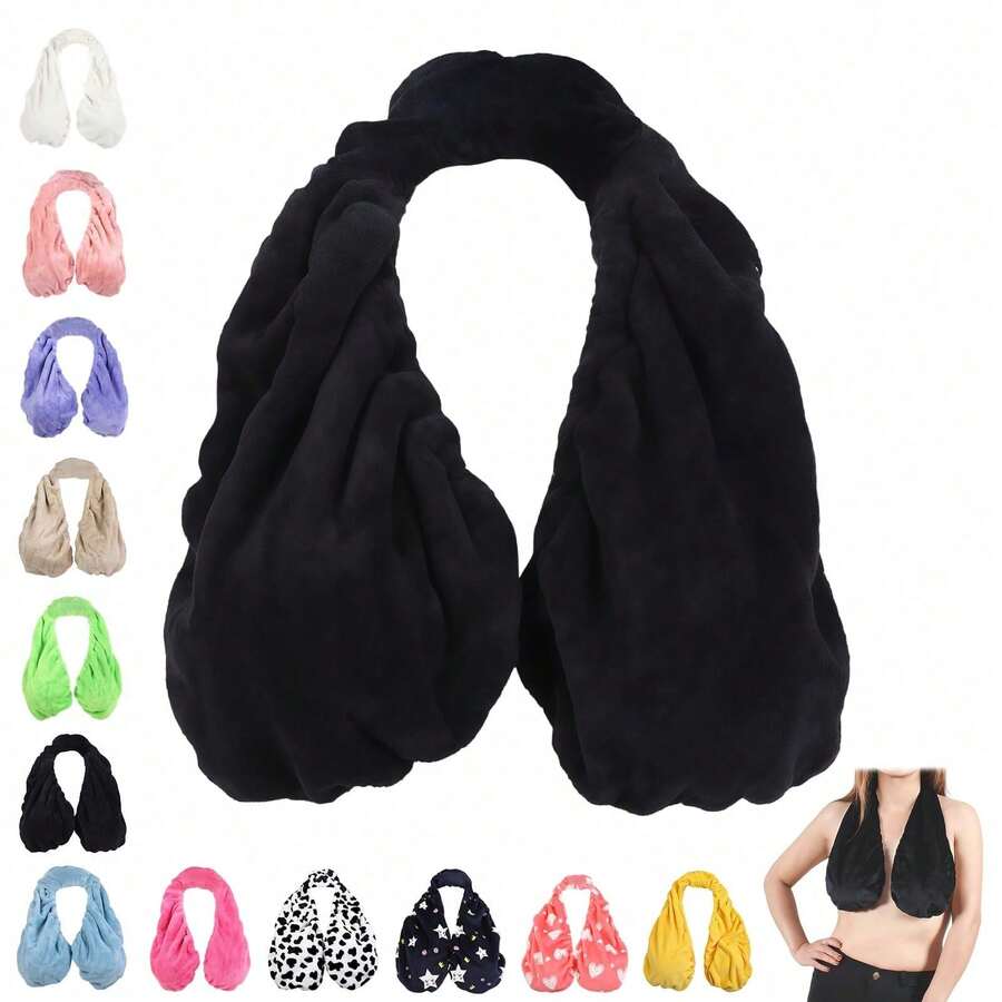 1pc Absorbent Breathable Towel Bandeau Bath Wrap Sports Bra, For Swimming Yoga Fitness Beach Camping Daily Wear, Soft Bath Accessory Fit Bathroom Decor Bedroom Decor Room Decor For Women Daily Sports - Neck Towel - View 1
