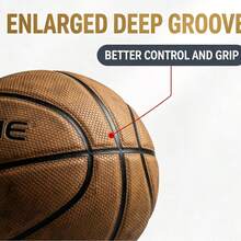No. 7 Basketball, Vintage Brown, Sweat-Absorbent, Anti-Slip, Durable, Wear-Resistant, Butyl Bladder, Professional Competition, School Recommended, Student Use, Indoor/Outdoor, Giftable - Mocha Brown - View 9