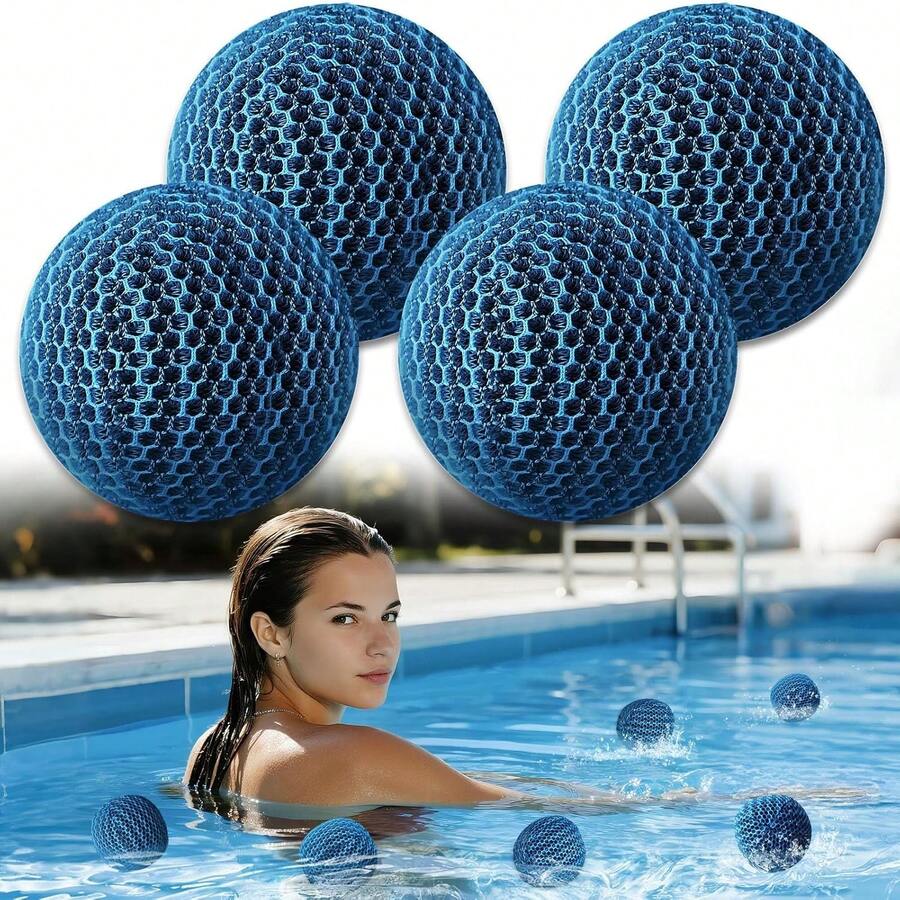 4/2/1pc Hot Tub Dirt Absorber Pack, Hot Spring And Swimming Pool Dirt Removal Ball, Dirt Sponge, Oil Absorbing Sponge For Hot Tub Filter, Hot Tub Cleaning Filter Sponge, Swimming Pool Hot Spring Oil Absorbing Sponge, Hot Tub Accessories, Perfect For Summer Pool Theme Party