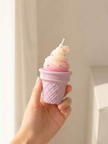 Ice Cream Cone Gift Box Candle, Coffee Brown, Pink, Long-Lasting Fragrance, Smokeless And Non-Flammable, Birthday Gift, Wedding Decor Style, Room Bedroom Decoration, Back To School Season, Halloween, Christmas - Multiple Styles - View 4