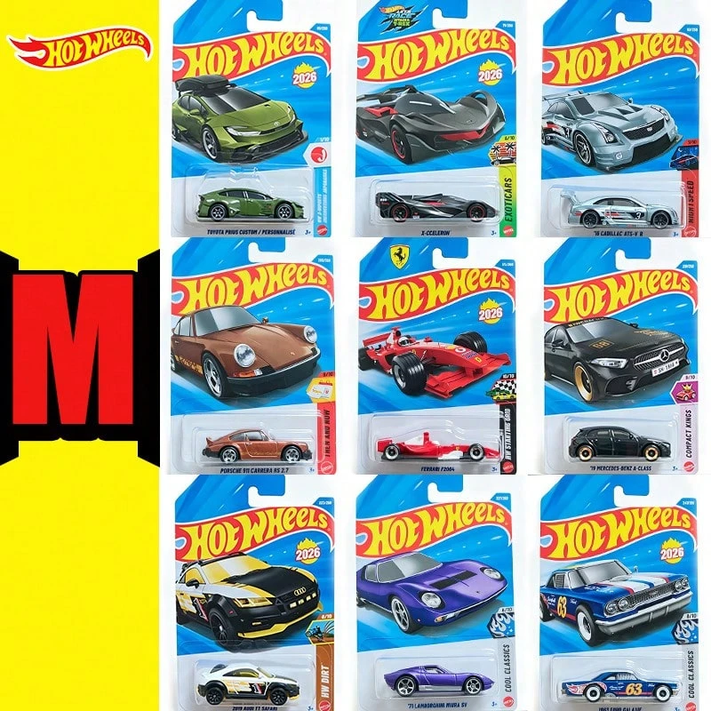 Hot Wheels 1:64 Scale C4982 Alloy Car, Batch 26M, Creative Pocket Model Car Toy Gift, Also Suitable As Desktop Decoration