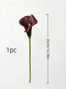 12/6/1 Burgundy Red PU Artificial Calla Lily Bouquet, Bohemian Style Wedding Home Party Decoration & Holiday Gift (Slight Color Difference Does Not Affect Use) Room Decoration Aesthetic, Garden Decor, Garden Accessories, Garden Decor Outdoor Plants, Teacher Gifts For Pupils, Party Decorations Summer - Wine Red - View 4