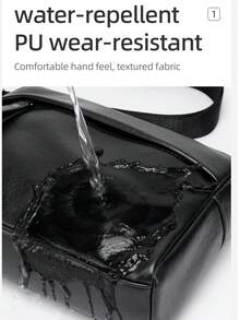 New PU Crossbody Bag, Business Casual Bag, Student Bag, Commuter Bag, Premium PU Material, - Multicolor - View 8