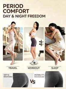 whisper KOALA Premium Overnight Period Panties M-L Size 3-Pack, Premium Overnight Panties, Seamless Comfortable Leak-Proof, Breathable Soft, Suitable For Nighttime Use - PREMIUM M-l 3-pACK - View 5
