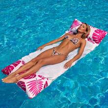 Hammock Tiup Multifungsi 4-in-1 untuk Dewasa, Desain Motif Daun, Kursi Santai Terapung Tahan Air PVC Tebal, Cocok untuk Pesta Kolam Renang - Daun maple - View 5