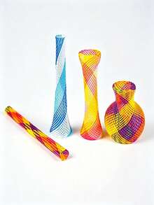 Colorful Cat Spring Toy Set, Self-Entertainment Boredom Relief Bouncing Interactive Toys, Elastic Tube + Spring Ring + Crinkle Ball Combination, Cat Boredom Relief Elastic Toy Set, Kitten Chewing Chasing Interactive Supplies, Cat Self-Entertainment Gadget, Colorful Bouncing Spring Toy Set, Boredom Relief Energy Consumption Anti-Destruction - View 2