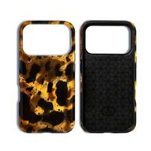 Koolife Leopard Print Phone Case Made Of TPU Material And Printed Fabric, Smooth And Hard Surface, Scratch-Resistant, Durable And Shock-Absorbent, Ideal Gift Choice, Compatible With IPhone 11, 12, 13, 14, 15, 16, 17/18 Series Models (Including Pro And Pro Max Versions) - Amber Yellow - View 2