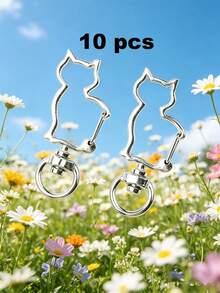 10/100pcs Multi-Color Metal Lobster Clasp Keychain, Classic Hook Chain Suitable For Jewelry Making Pendant Accessories - Keychain - View 26