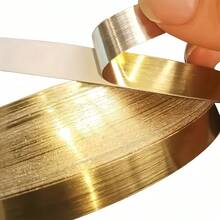 [PVC Kantenschutz] 50m/1968,5 Zoll selbstklebender Fliesenaufkleber, gebürstete goldene Metalltextur Fugenband, mit starker Kleberückseite, perfektes Werkzeug zum Abdecken und Verschönern von Wand- und Bodenfugen - A - Übersicht 5