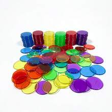 50pcs Multi-Color Plastic Math Counting Chips | Educational Math Manipulatives For Interactive Learning, Counting And Sorting, Back To School - Multiple Styles - View 7