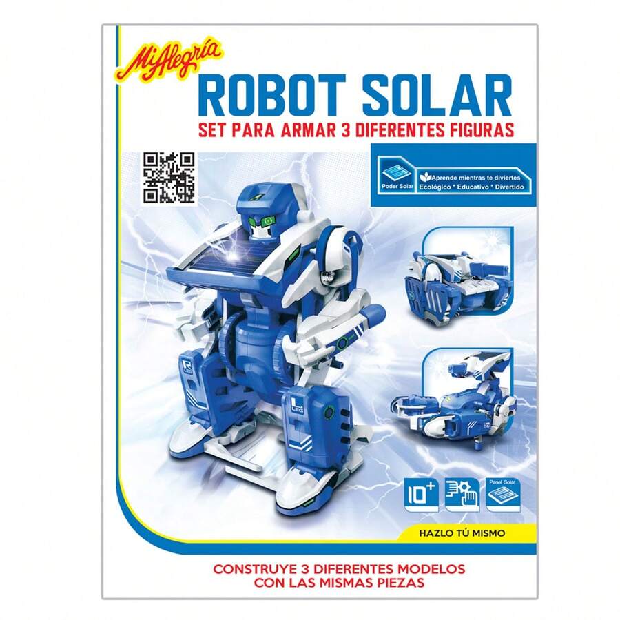 Mi Alegria Solar Robot - Blue and White - View 1