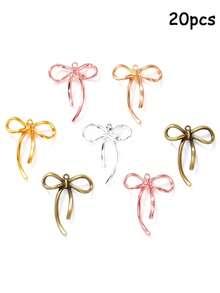 10/20PCS 20.5*25mm DIY Jewelry Accessories Multicolor Bow Tie Alloy Pendant Vintage Bracelet Necklace Charm - Bow Pendant - View 8