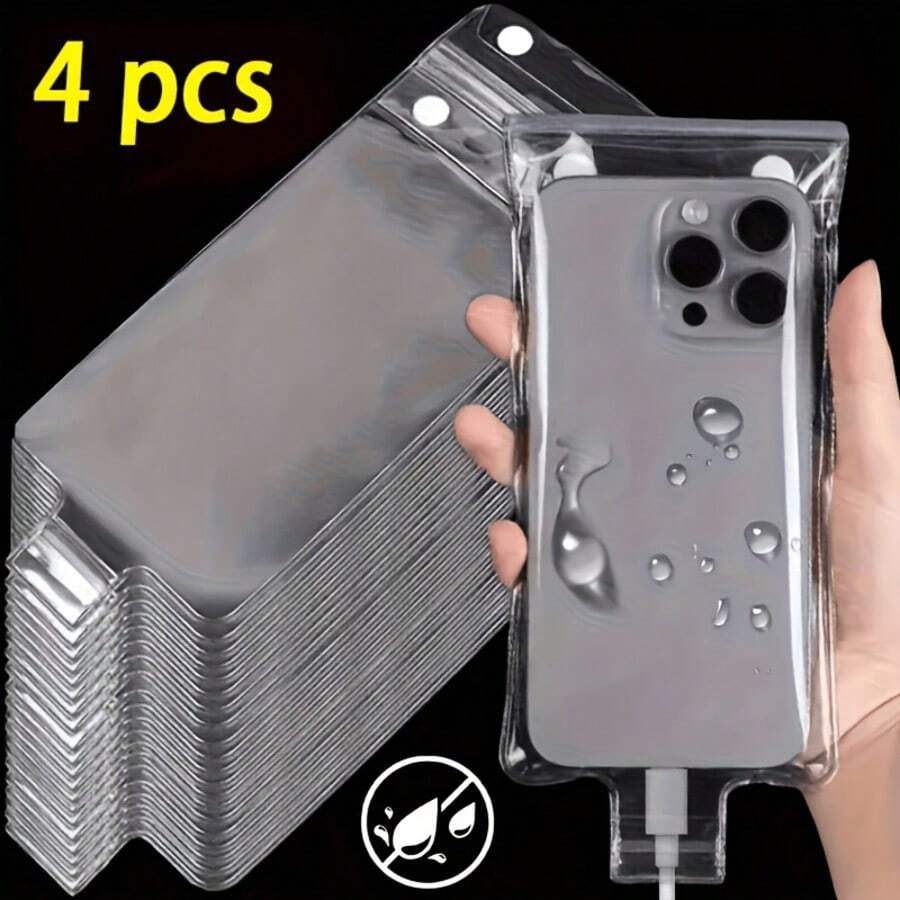 Bicycle Rider Phone Rain Cover - Touchscreen Phone Bag, Essential For Rainy Day Cycling, High Cost-Performance Phone Bag, Rechargeable Rain Bag, Suitable For Cycling, Rainy Days, Outdoor Activities, Bicycle Bag, Fashionable Design, Secure Fit, Essential For Cycling Enthusiasts (No Electronic Devices Included)