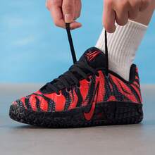 Nike 新款 Ja 3 Morant 第三代大童吸震性能籃球鞋 - 黑色/紅色 - 查看 2