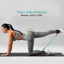2er/Set Bein- & Knöchel-Verriegelungs-Widerstandsbänder, für Hüft- und Oberschenkelmuskel-Training, Fitness-Gym-Zubehör, Sport, Gym, Heimtraining, Pilates, Yoga, Heimübung - Verschiedenfarbig - Übersicht 9
