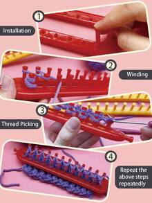 DIY Scarf Knitting Loom, 24/36 Size Options, Easy To Operate, Suitable For Beginners, Perfect For Parent-Child Interactive Crafting, Creative Handmade Holiday Gift - Scarf Knitting Machine - View 4