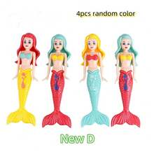3/4pcs New Transparent/Solid Color Mermaid Diving Toys, Summer Swimming Pool Diving Toys - Transparent Mermaid - View 20