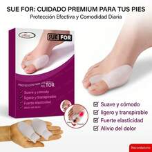 (1 par) Protectores de juanetes y esparcidores de dedos de los pies– Espaciadores de dedos de gel, protectores, correctores - Ver 5