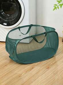 Foldable Laundry Basket With Breathable Mesh For Odor Release And Quick Fold, Large Capacity Storage Bathroom Storage Basket. Mesh Pop Up Laundry Hamper With Side Pocket, Laundry Hamper, Storage Basket, Clothes Hamper, Dirty Clothes Sorter - Multicolor - View 11