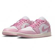Nike Air Jordan 1 Low Women's Shoes Iced Carmine/White DC0774-607 | Low-Top Versatility, Everyday Wearable - 粉紅白色 - 查看 6