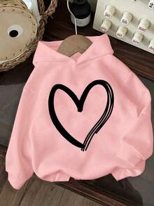 3pcs-Tween Girl 3 Pieces Set Fun Print Pullover Sweatshirt, Warm And Comfortable Thermal-Lined Pullover Pullover Sweatshirt For Autumn/Winter - Black - View 2