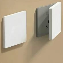 1 pieza Cubierta protectora de interruptor montada en la pared autoadhesiva Tipo 86 Caja de enchufe impermeable Caja de plástico a prueba de salpicaduras - Blanco - Ver 12