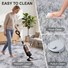 Soft Shag Rugs For Bedroom, Grey Fluffy Shaggy Rugs For Living Room, Luxury Modern Plush Carpet Girls Boys Room Dorm Indoor Home Decor, Upgrade Non-Slip - 淺灰色 - 查看 10