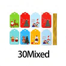 5/11/30/37pcs Christmas Drawstring Gift Bags, Small/Medium/Large Assorted, Colorful Drawstring Glossy Aluminum Foil Reusable Material, With Labels, For Christmas Holiday Gift Packaging And Christmas Decoration - View 12