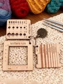 Knitting/Crochet Travel Kits, Yarn Knitting Tool Density Ruler Portable Travel Ruler - Multi-Functional Handmade Knitting Tool, Suitable For Knitting, Crochet, Sewing, Portable Needle Gauge Ruler Suitable For Handmade Knitting Crafts, Suitable For Making Sweaters, Scarves, Hats And Other Home Handmade Products - A - View 6