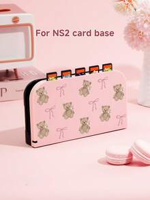 Cute Bear & Bow Pattern Switch 2 (2025)/Switch NS/Switch OLED Compatible Game Console Accessory Set, Game Console Protective Case/Dock Shell/Storage Bag, TPU Soft Shell, Beautiful & Practical, Portable Stand, Portable Travel, Anti-Drop & Anti-Scratch, Anti-Fouling, Fashionable & Romantic Gift - View 8