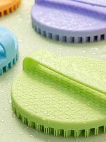 1件浴室洗澡刷 矽膠材質 渦旋圓形設計 深層去角質清潔 日常使用 身體刷 - 彩色 - 查看 5