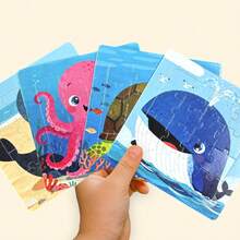 beartale 64片DIY拼圖，適合兒童與幼兒，蒙特梭利遊戲，親子拼圖，配對遊戲，幼兒園教育玩具，手眼協調與運動技能發展，早期學習活動教室教學輔助，生日禮物，返校季，萬聖節，聖誕節 - 彩色 - 查看 7