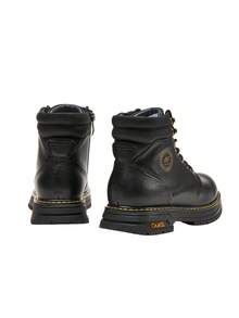 CAMEL CROWN Men's Water-Resistant High-Top Lace-Up Boots – Stylish, Non-Slip, Thick-Soled Work-Style Outdoor Boots - Black - View 4