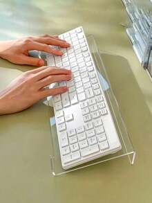 Stand Keyboard Akrilik dengan Sandaran Pergelangan Tangan Miring 15°, Rak Ekstensi Meja Keyboard Minimalis Transparan, Stand Peninggi Meja yang Stabil, Cocok untuk Pengetik, Karyawan, Pekerjaan Mengetik di Kantor Rumah, Stand dengan Tinggi yang Dapat Diatur, Kembali ke Sekolah - MultiWarna - View 14