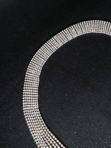 New Luxury Multi-Layer Rhinestone Back Chain Sexy Fashion Body Chain Women's Light Luxury Backless Dress Chain Accessory - Multicolor - View 4
