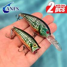 ANFS 2pcs Fishing Lure, Realistic Design Artificial Baits With Vibrant Patterns For Freshwater Saltwater Fishing - Multicolor - View 12