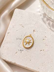 1/6pcs Ocean Theme Enamel Pendant Necklace Charm, Sea Turtle, Starfish & Sun Pattern Jewelry Pendant, Colorful Ocean Style Exquisite Women's Necklace Pendant - Multicolor - View 7