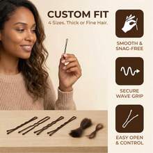 300pcs Hair Accessories Set: Includes Brown Hair Clips (U-Shaped And Straight Metal Hairpins) And Transparent Elastic Hair Ties, With Storage Box, Professional Tools For Creating Updo Hairstyles. - 300 Pcs - View 4