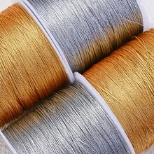 1 Roll Golden/Silvery Thread Macrame Cord Rope Braided String For Bracelet Necklace Diy Tassels Beading Shamballa String Jewelry Making - Wire - View 5