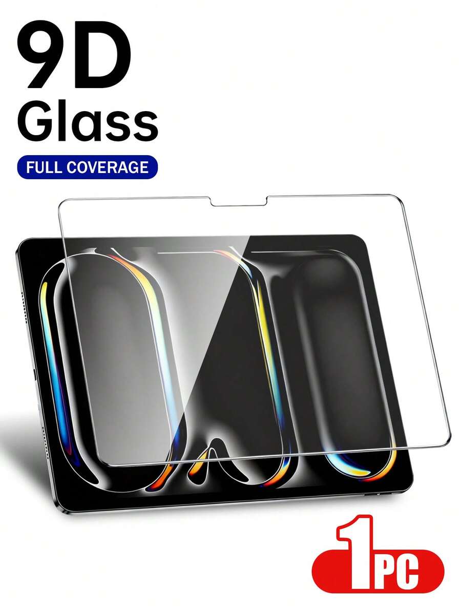 1pc Screen Protector Film, Compatible With IPad 5/6/7/8/9 Gen 10.2/10.5 Inch, Air 1/2/3/4/5 Gen 10.9 Inch, Mini 1/2/3/4/5/6, Pro 11 Inch, 9.7 Inch, Pro 12.9 Inch (2015-2024-2025, A16/10 Gen), Tempered Glass Film, Transparent, Suitable For IPad Series, Birthday Gift, For Family And Friends, Screen Protector, Accessories, Waterproof, Shockproof, Anti-Drop, Anti-Scratch, Anti- - 1PC - View 1