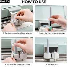 KALAY 23pcs Pen Adapter Set, Marker Holder Replacement Parts, Compatible With Explore Air 3/Air 2/Air/Maker/Maker 3 Machines, Each Pen Adapter Has Different Size, Suitable For 17 Different Pens - Multicolor - View 8