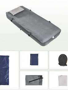 SoBuy Camping Tent With Air Mattress And Accessories, 1-Person Trekking Tent With Frame 193.5x86x160 Cm - A - View 6
