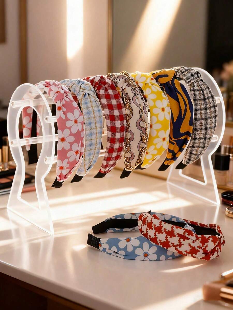 1pc Clear Acrylic Headband Storage Rack, Headband Display Stand, Headband Organizer For Women And Girls Home Decor - Clear - View 1