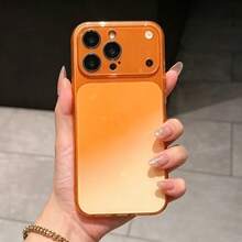 漸層鏡面手機殼，防刮自拍鏡與相機鏡頭保護膜，適用於 iPhone 17 16 15 14 13 Pro Max 12 Pro Max 11，完美節日禮物 - 漸層橙 - 查看 1